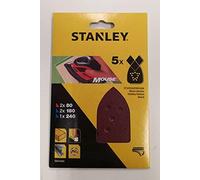 Stanley Quick Fit Mouse Sanding Sheets STA31024-XJ Assorted Grit Pack of 5