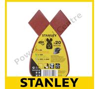 STANLEY STA31029-QZ Quick Fit Sanding Sheets for Black+Decker Mouse, Assorted Grit, Pack of 20