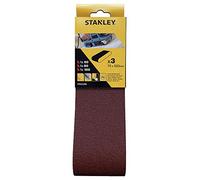 Stanley STA33206 Sanding Belt Set for Belt Sanders (75 x 533 mm, 1 x K60, 1 x K80, 1 x K100, Suitable for Black+Decker BD75, BD75E, KA75E, KA88)