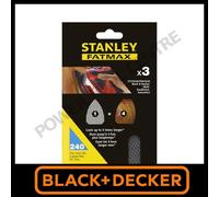 Stanley STA39102 240 Grit Mesh Multi-Sander Hook & Loop Sheet Pack of 3
