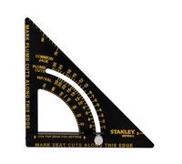 Stanley STA46053 Carpenters Squares | Easy-read markings layout tool, heavy-duty aluminum speed square, saw guide, bevel, protractor, custom angles