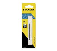 Stanley STA50025-QZ Metal Drill Bit HSS-R (3.2 mm Drill Diameter, 65 mm Total Length, 36 mm Spiral Length, DIN338, Suitable for Metals, Pack of 1), Black/Yellow