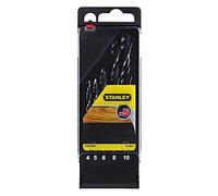 STANLEY STA56001-QZ 5 Piece Bradpoint Wood Drill Bit Set, Includes 4mm, 5mm, 6mm, 8mm, 10mm