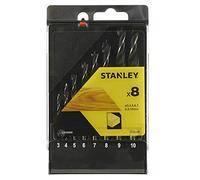 Stanley Brad Point Wood Drill Bit Set STA56006QZ - 8-Piece (3-10mm) Silver