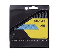 STANLEY STA56025-QZ Cassette Con 19 Drill Bits Hss-r para Metal for DIYers & Professionals, Made for Drilling and Material Removal, 19-piece Set