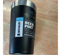 Stanley Adventure Stacking Beer Pint 0.47L / 16OZ Matte Black âÃÃ Keeps Beer Cold for 4 Hours | Stainless Steel Beer Pint | Stacks Infinitely | Do
