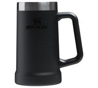 STANLEY Stay-Chill Beer Stein 24 oz | Heavy Duty Big Grip Handle | Beer Tumbler Drink Cup, Holds 2 Cans | Insulated Stainless Steel Party Mug | BPA-Free | Black 2.0