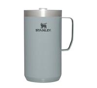 STANLEY Stay Hot Camp Mug - Durable 18/8 Stainless Steel Insulated Mug - Splash-Free Tritan™ Drink-Thru Lid - 24 OZ - Hammertone Silver