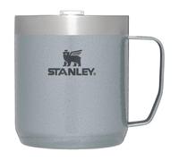 Stanley Stay Hot Camp Mug - Durable 18/8 Stainless Steel Insulated Mug - Splash-Free Tritan Drink-Thru Lid - 12 OZ - Hammertone Silver