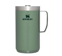 STANLEY Stay Hot Camp Mug - Durable 18/8 Stainless Steel Insulated Mug - Splash-Free Tritan™ Drink-Thru Lid - 24 OZ - Hammertone Green
