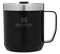 Stanley Stay Hot Camp Mug - Durable 18/8 Stainless Steel Insulated Mug - Splash-Free Tritan Drink-Thru Lid - 12 OZ - Matte Black