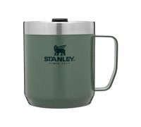 Stanley Stay Hot Camp Mug - Durable 18/8 Stainless Steel Insulated Mug - Splash-Free Tritan Drink-Thru Lid - 12 OZ - Hammertone Green