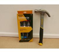 STANLEY STHT0 51310 20oz CURVED CLAW HAMMER + 6PC mixed SCREWDRIVER SET