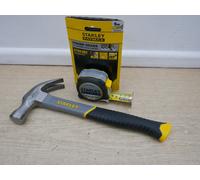 STANLEY STHT0 51310 20oz CURVED CLAW HAMMER + STANLEY 38215 5M/16' TAPE MEASURE