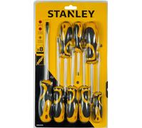 STANLEY STHT0-62148 8 Piece Screwdriver Set Bi-Material Soft Grip Yellow Black