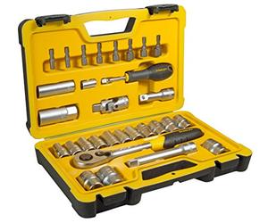 Stanley STHT0-73929 Satin Socket Wrench, Silver, 1/2-Inch, Set of 30 Piece