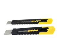 Stanley STHT10202-0 Snap Off Knife Twin Pack with Slider Lock - 9mm & 18mm