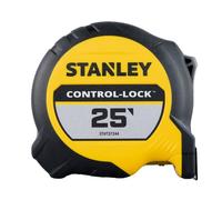 STANLEY STHT37244 25 Ft. Control-Lock Tape Measure | Up to 10 ft reach retractable tape measure, finger brake for blade control, 3 in BladeArmor, dual-sided hook