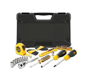 STANLEY STMT0-74864 Tool Composition - Meter, Screwdriver, 1/4 Inch Ratchet, Cutter, Sockets, Male Wrenches, Screwdriver Bit Holder - Delivered in a Durable Case - 51 Pieces
