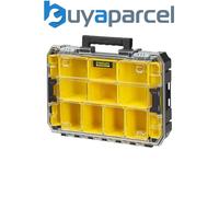 Stanley FMST82967-1 FatMax Pro-Stack Organiser (Stackable Tool Box, with Transparent Lid, with 10 Sorting Inserts, for Small Components and Acces