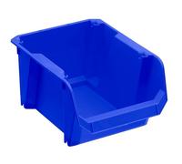 Stanley STST82740-1 Storage Boxes #3 (Blue, Impact-Resistant Polypropylene, Stackable, Wall Mountable, Ideal for Storing Small Parts, Tools, Accessories, Much More, 3 (24 x 18 x 13 cm)