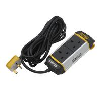 Stanley Powerboard FATMAX 2-Gang Integrated Belt Clip Durable Bumpers Hi-viz Yellow Cable 5m