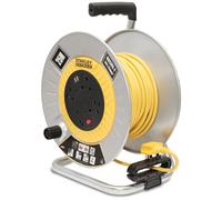 Stanley® Electrical SXECGM2OHSE Open Metal Drum Cable Reel 240V 13A 4-Socket + 2 Usb 25M