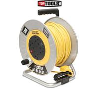 Stanley SXECGM2OHXE Open Metal Cable Reel 240V 13A 4Socket 2 USB 50m
