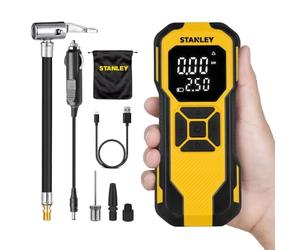 STANLEY SXIF0101 12V / Rechargeable Li-ion 150PSI Digital Display Smart Tire Inflator Pump + Powerbank + SOS + Led Lamp