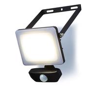 Stanley SXLS38934E Frosted 20w LED Flood Light, IP65, Black, 1800lm, 6500K, PIR