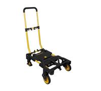 Stanley SXWTD-FT585 2-in-1 Sack Truck and Folding Trolley, Max 70/137 kg, Plastic and Steel, Foldable, Black