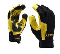 Stanley Synthetic Leather Work Safety Gloves with Comfort Grip and PVC Reinforcements- Machine Washable - Extra Large
