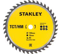 Stanley TCT Circular Saw Blade 190mm 40T 16mm