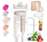 Stanley Tea Infuser for 30oz & 40oz Tumbler,Stanley cup Accessories | Rotating Lock for Leak-Proof Tea, Fruit & Cold Brew | Reusable, BPA-Free, Dishwasher Safe (Cream 2.0, For 30 Ounces)