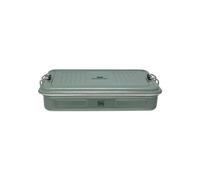 STANLEY The Useful Classic Box 1.2L - Dishwasher Safe - Stainless Steel Lunch Box - Stackable Sandwich Box - BPA-Free - Secure Closure - Hammertone Green