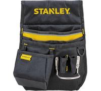 Stanley Tool Belt Pouch, Double Pocket Storage Organiser, Hammer Loop, 1-96-181