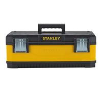 STANLEY Toolbox with Heavy Duty Metal Latch, Portable Tote Tray for Tools and Small Parts, 23 Inch, 1-95-613