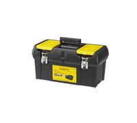 STANLEY Toolbox Storage with Heavy Duty Metal Hinge, 2 Lid Organisers for Small Parts, Portable Tote Tray for Tools, 19 inch, 192066
