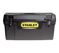 STANLEY Toolbox with Metal Latch, 2 Lid Organisers for Small Parts, Portable Tote Tray for Tools, 20 inch, 1-94-858