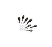 Stanley Tools 0-65-438 + FMHT0-62688 FatMax Screwdriver PH/PZ/Flared/Parallel Set of 7 & Stubby Ratchet Screwdriver