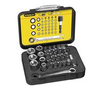 Stanley - Bit & Socket Set Of 39 + Ratchet End Metric 1/4 Drive
