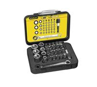 Stanley 1-13-907 1/4in Bit Set with Ratchet Wrench & Sockets 39 Piece STA113907
