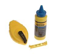 Stanley 0-47-443 Chalk Line 30m Blue Chalk & Level