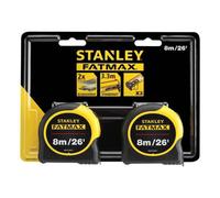 Stanley Tools Fatmax Classic Tape Measure Twin Pack - 8M/26Ft With 32mm Width