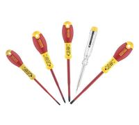 Stanley Tools Fatmax Vde Insulated Screwdriver Set - 5 Piece With Voltage Tester