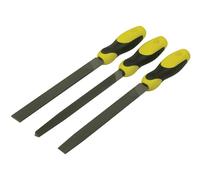 Stanley Tools - File Set 3 Piece Flat , 1/2 Round, 3 Square 200mm (8in) 0-22-464