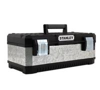 Stanley Tools Heavy-Duty Galvanised Metal Toolbox 50Cm For Home And Worksite Use