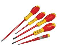 Stanley Tools STA062692 FatMax VDE Insulated Phillips and Parallel Screwdriver - Yellow/Black (Set of 5)