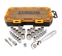 Stanley Tools STADW73804 1/4 - 3/8-Inch Drive Tough Socket Set - Yellow/Black (34-Piece)