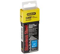 Stanley TRA704SST 1/4-Inch Heavy Duty Stainless Steel Narrow Crown Staples, 1,000-Count